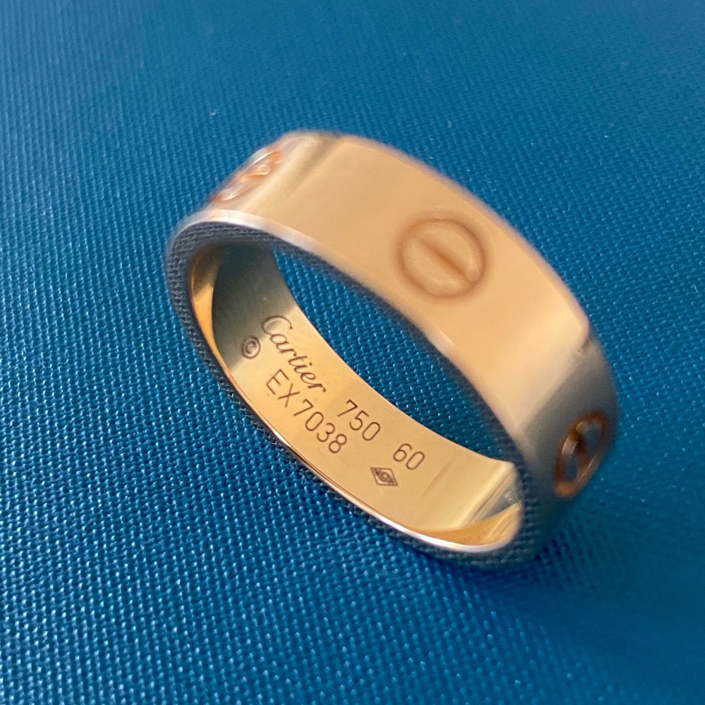 CARTIER LOVE RING ROSE GOLD, SIZE 9